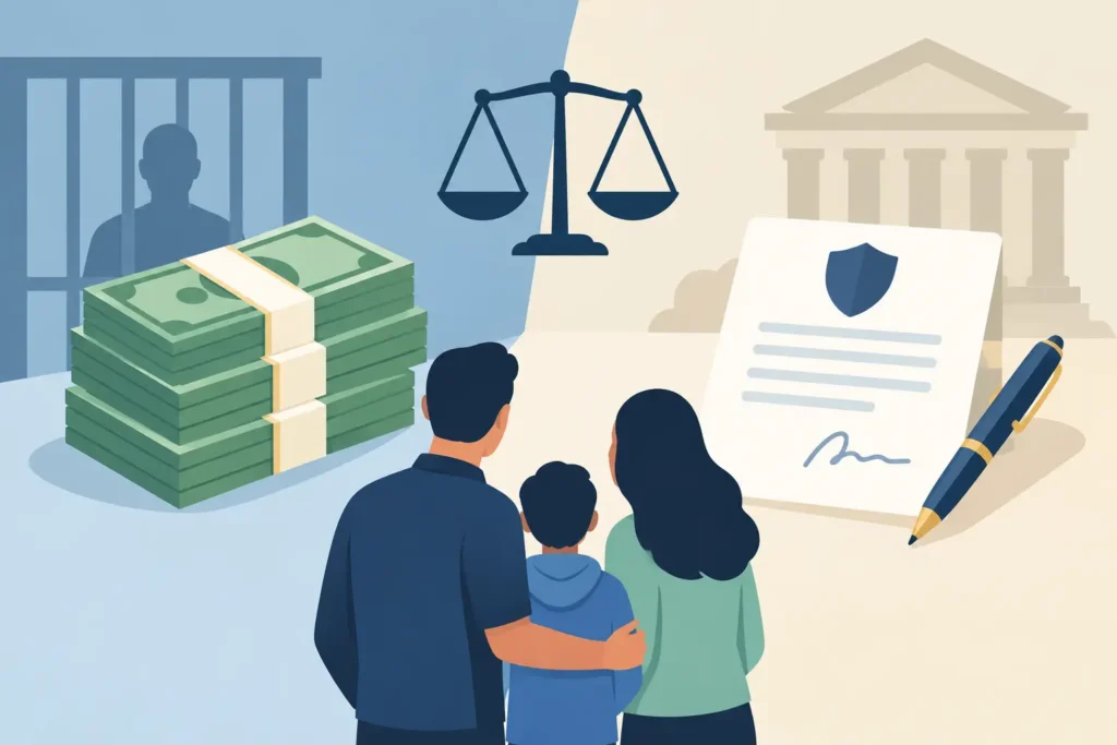 Cash Bail Versus Surety Bond: What Families Pay